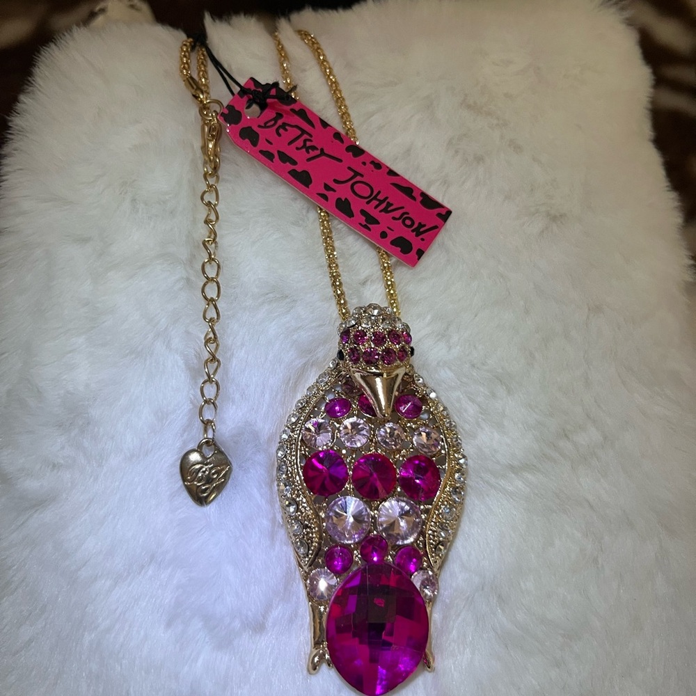 Betsey Johnson penguin with rhinestone decor